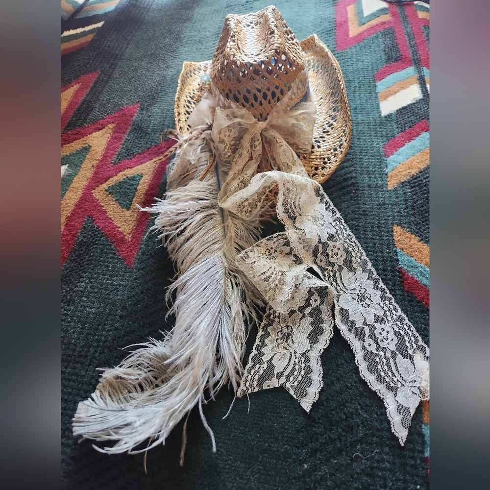 Nancy Hughes cowgirl straw hat - Picture 3 of 14